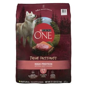 Purina One True Instinct Dry Dog Food Beef and Salmon 27.5 lb Bag