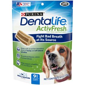 Purina DentaLife Honey & Spirulina Flavor Chunks for Dogs, 9 ct Pouch