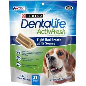 Purina DentaLife Honey & Spirulina Flavor Chunks for Dogs, 21 CT Pouch