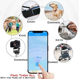 Bluetooth 4.0 Smart positioning anti-loss device Mobile pet wallet key chain smart finder-White