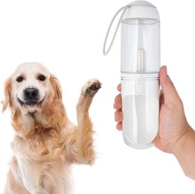 Portable Dog Water Bottle Dispenser 12 Oz, 11.8 x 7.9 x 9.2, Pack of 40 White Pet Water Bottles for Dogs on Walks