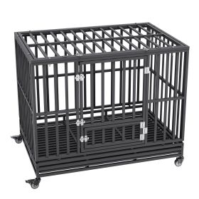 VEVOR 47 Inch Heavy Duty Dog Crate, Indestructible Dog Crate