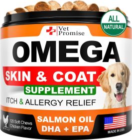 Omega 3 for Dogs   Dog Skin and Coat Supplement   Fish Oil for Dogs Chews   Allergy and Dog Itch Relief   Dog Anti Shedding Supplement   Dog Dry Skin