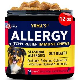 Dog Allergy Chews Itch Relief for Dogs Dog Allergy Relief Anti Itch for Dogs 90 Chews 12 oz