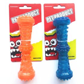 dog Squeak Toys Tpr sounder dog toy strong bite resistant dog bone molar dog toy Sounding Bone Toy (colour: orange, size: small)