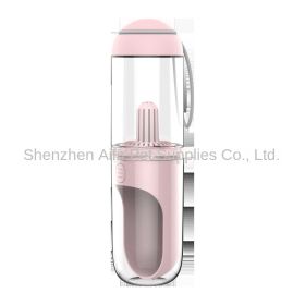 Aiwo Pet Accompanying Cup Outdoor Water Cup Portable Outdoor Travel Water Bottle Manufacturer of Cats, Dogs, and Dogs Special Water Feeder (Specifications: Pet Accompanying Cup - Pink)