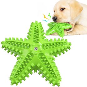 Sea Star Shaped Dog Toothbrush with Sound Pet Teeth Grinding Toy Dog Sound Toy (Color: C, Ships From: CN)