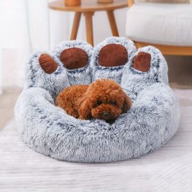 Prt Soft Brown Heart Claw Print Pet Rug For Dog And Cat S 23in*16in M 30in*20in L 41in*30in (Color: Brown - Polyester, size: M)