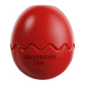 Large Dog Toy Dinosaur Eggs Fillable Slow Feeder Chew Interactive Toy Release Anxiety French Bulldog Labrador Pet Teeth Cleaning (Color: Red, Ships From: China)