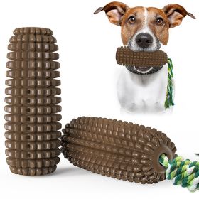 Pet Dog Toy Interactive Rubber Balls for Small Large Dogs Puppy Cat Chewing Toys Pet Tooth Cleaning Indestructible Dog Food Ball (Color: chocolate-Squeak, Ships From: China)