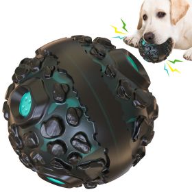PawPartner Dog Ball Toy Squeaky Giggle Interactive Puppy Ball For Aggressive Chewers Indestructible Chew Toys For Small/Medium (Color: Black Blue, Ships From: China)