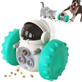 PawPartner Dog Tumbler Interactive Toys Increases Pet IQ Slow Feeder Labrador French Bulldog Swing Training Food Dispenser (Color: Blue, Ships From: China)