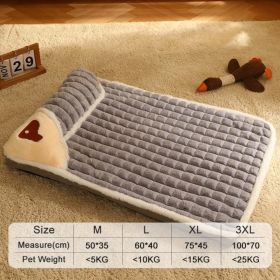 Pet Bed with Attached Pillow (Color: Brown, size: XL)